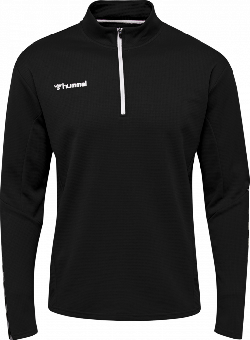 Hummel - Authentic Half-Zip Sweatshirt - Black & blanco