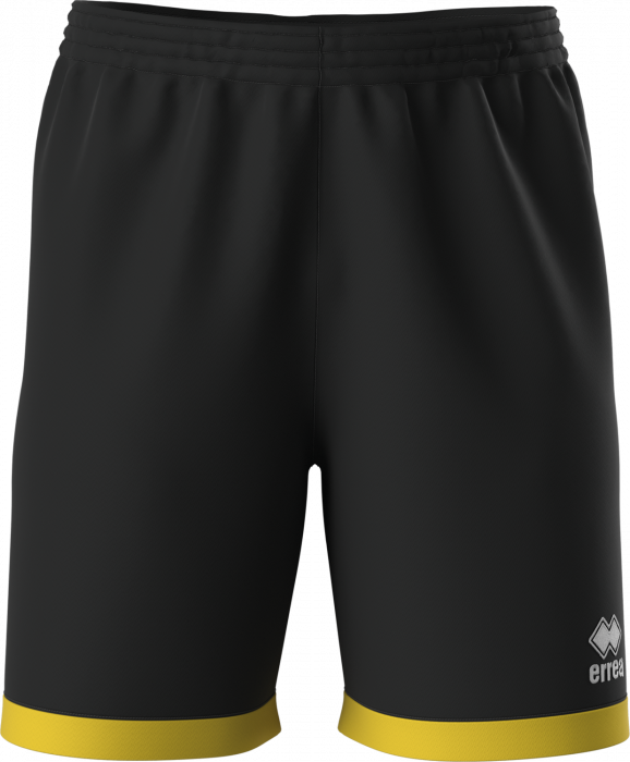 Errea - Brandon Shorts - Negro & amarillo