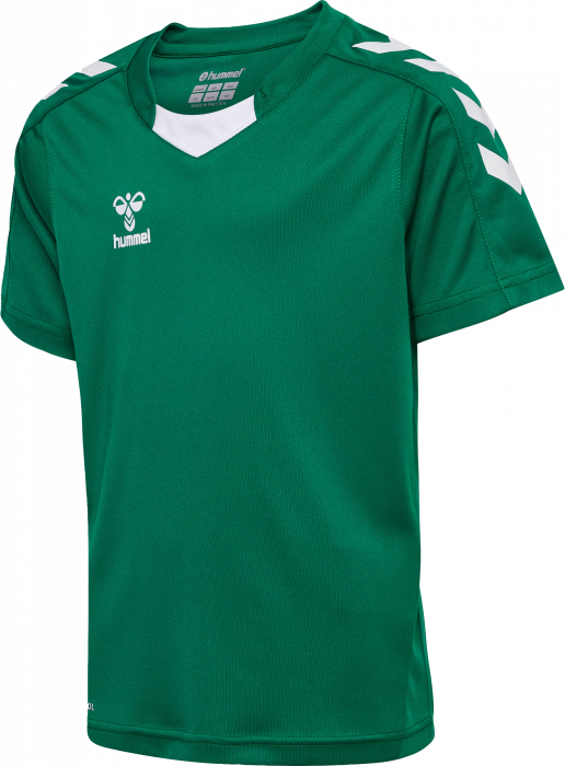 Hummel - Core Xk Poly Jersey Jr - Evergreen & blanc