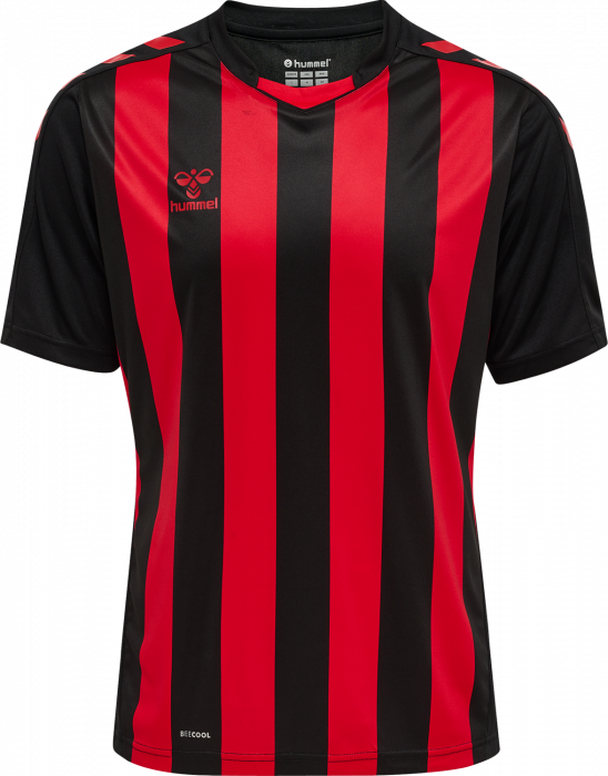 Hummel - Core Xk Striped Jersey Jr - Black & true red