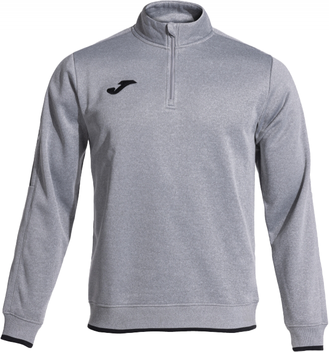 Joma - Olimpiada Half Zip Top - Melange grey & schwarz