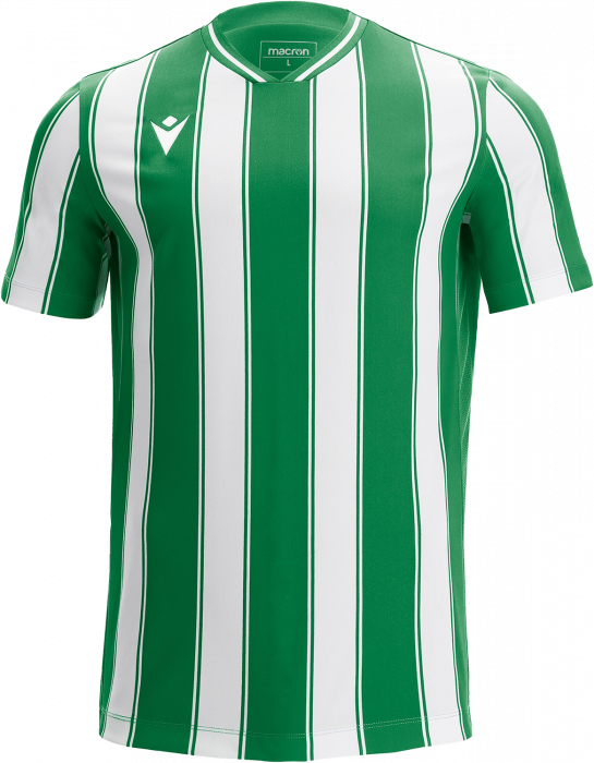 Macron - Sceptrum Striped Player Jersey - Green & white